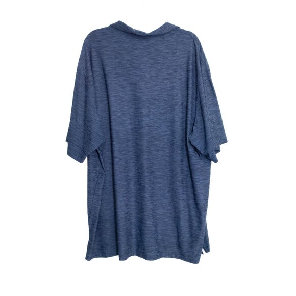 Mens Polo Shirt By Roundtree & Yorke Navy Short Sleeve Relaxed Fit - Picture 6 of 10